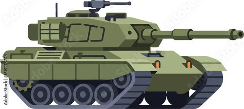 Modern military tank vehicle strategic power force weapon technology vector