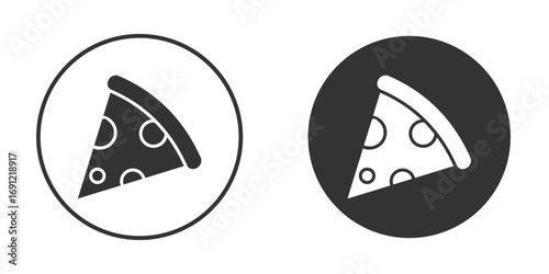 Pizza icon silhouette vector illustration collection