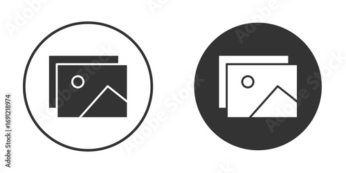 Picture icon silhouette vector illustration collection