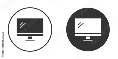 Monitor icon silhouette vector illustration collection