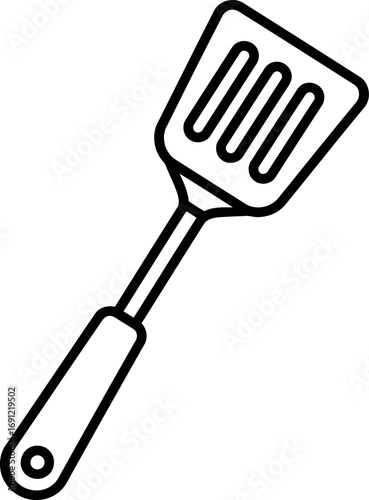 Kitchen utensil spatula cooking tool food prep element graphic design object vector