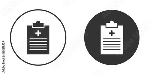 Medical report icon silhouette vector illustration collection