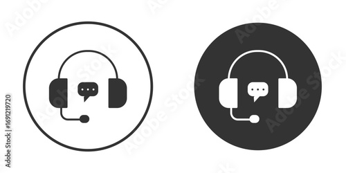 Live chat icon silhouette vector illustration collection