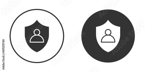 Life insurance icon silhouette vector illustration collection