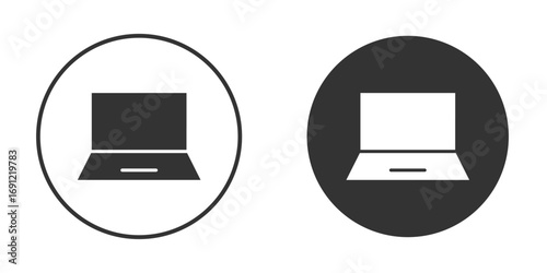 Laptop icon silhouette vector illustration collection