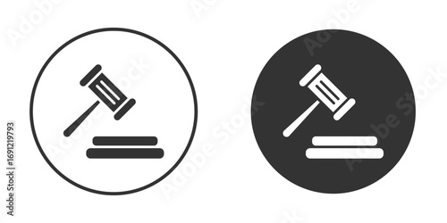 Law icon silhouette vector illustration collection