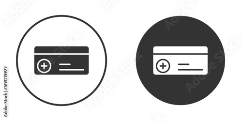 Insurance card icon silhouette vector illustration collection