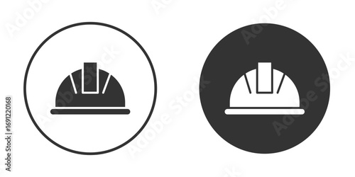 Helmet icon silhouette vector illustration collection
