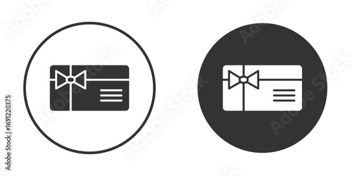 Gift card icon silhouette vector illustration collection