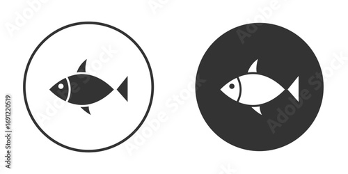 Fish icon silhouette vector illustration collection