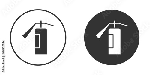 Fire extinguisher icon silhouette vector illustration collection