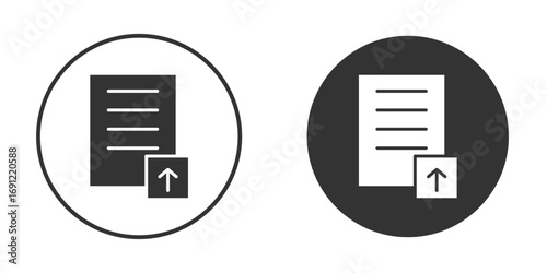 File upload icon silhouette vector illustration collection