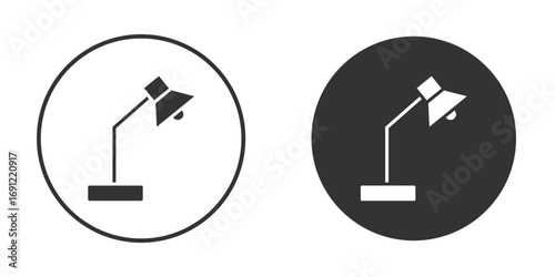 Desk lamp icon silhouette vector illustration collection