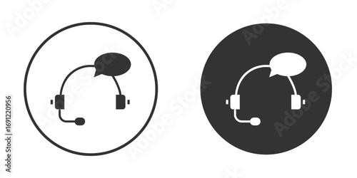 Customer service icon silhouette vector illustration collection