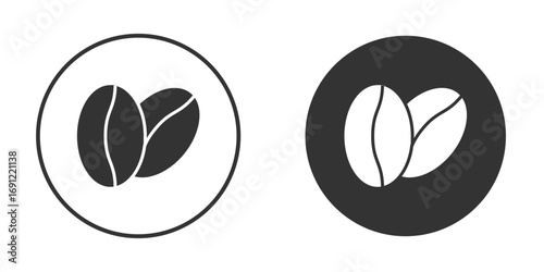 Coffee Bean icon silhouette vector illustration collection
