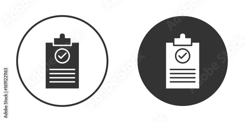 Clipboard check icon silhouette vector illustration collection
