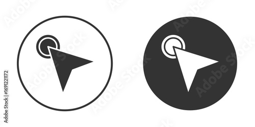 Click icon silhouette vector illustration collection