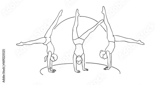 Handstand Progression A Sequence of Gymnastic Movements Demonstrating Strength and Balance