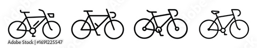 Bicycle icon vector isolated. Bike Vector illustration. - stock vector. bicycle icon vector design template. Bicycle outline icon