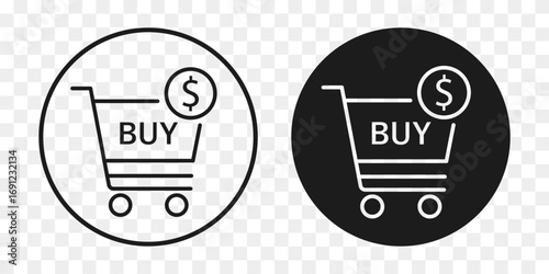 buy button. shopping cart vector icon