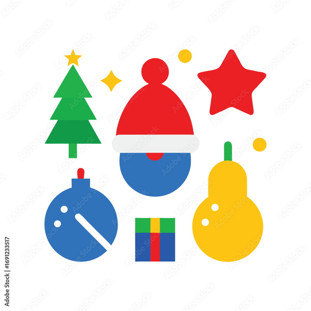 Obraz premium Christmas icons