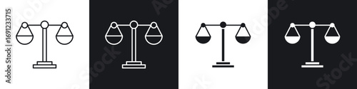 Ethics icons in solid and stroke graphics