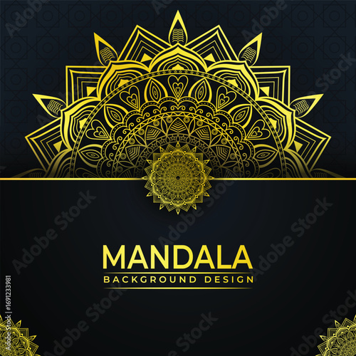 Golden Coloring Mandala design