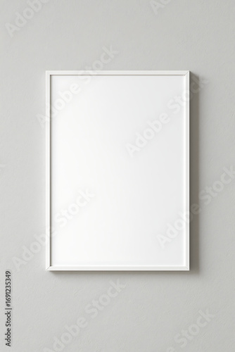 Clean white square box mockup on a light gray textured background for product display and branding