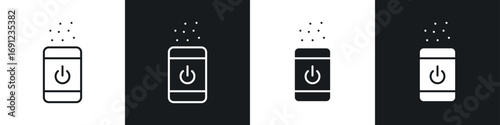 Humidifier icons in solid and stroke graphics