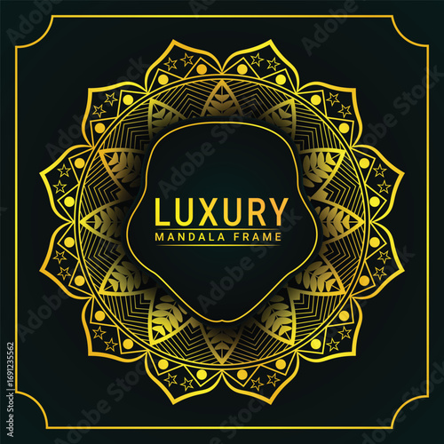 Golden Coloring Mandala design
