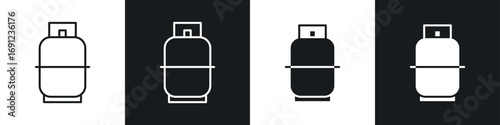 LPG icons in solid and stroke graphics