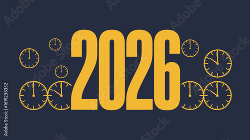 Countdown to 2026 with ticking clocks symbolizing time passing towards the future