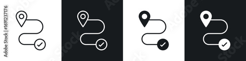 Customer Journey icons in solid and stroke graphics