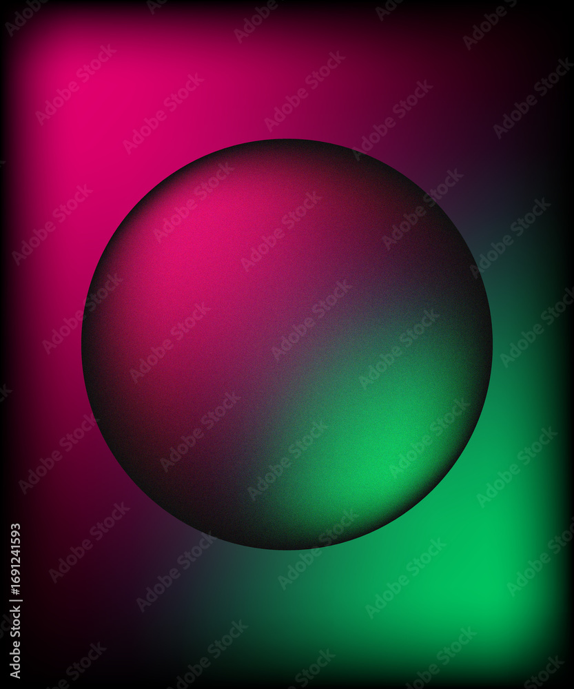 Fototapeta premium vector illustration of a glowing sphere. Abstract sphere with gradient colors and blurred effects, minimalist style.