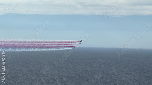 The Aerobatic team during air show at Jeddah, Saudi Arabia - national day - Foundation day video