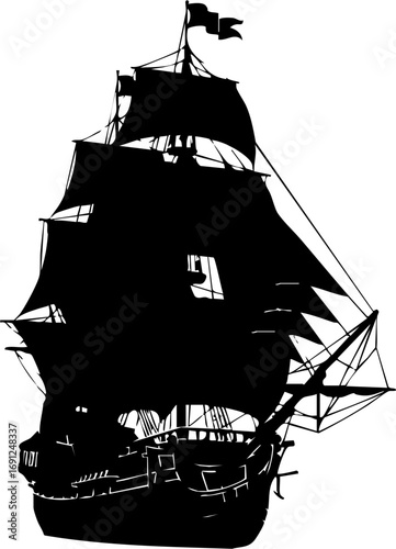 Majestic tall ship sailing the high seas, a classic maritime adventure ready to explore uncharted waters