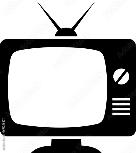 Vintage television icon evokes nostalgia and retro vibes for entertainment or design projects