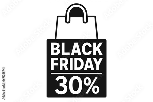High‑resolution illustration showcasing a 30% Black Friday discount