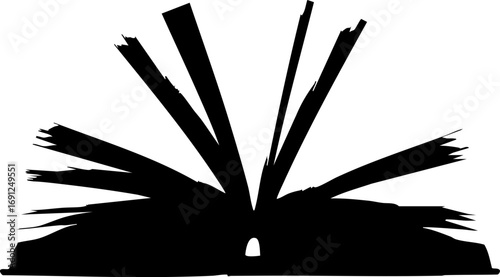 Elegant open book silhouette symbolizing knowledge, learning, and endless possibilities for education