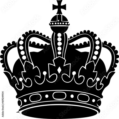 Majestic royal crown icon symbolizing power, authority, and regal heritage for luxury brands