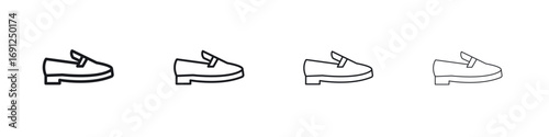 Loafer icon simple vector line art symbol