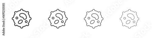 White blood cell icon simple vector line art symbol