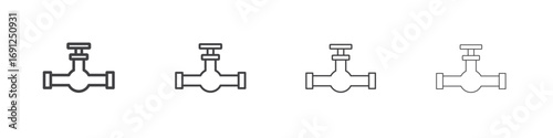 Valve icon simple vector line art symbol
