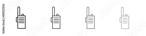 Two way radio icon simple vector line art symbol