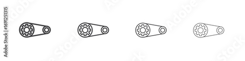 Timing belt icon simple vector line art symbol