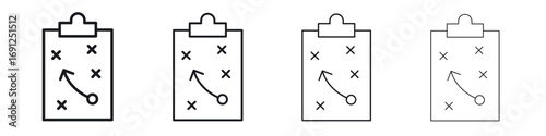 Tactics icon simple vector line art symbol