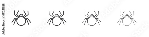 Spider icon simple vector line art symbol