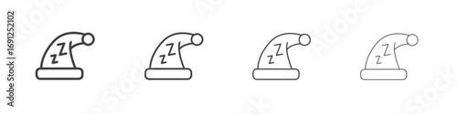 Sleeping Hat icon simple vector line art symbol