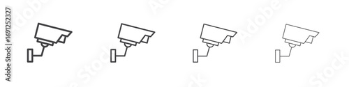 Security camera icon simple vector line art symbol