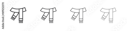Scarf icon simple vector line art symbol